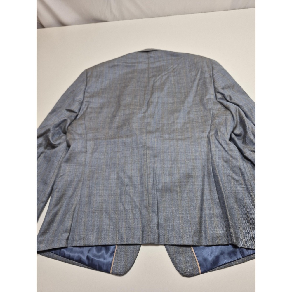 Peerless Couture International Blazer Mens 46 Short Blue Silk Wool Linen NWT - Picture 7 of 12